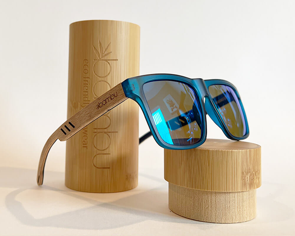 Worldwide Shipping Booker, bamboo glasses 